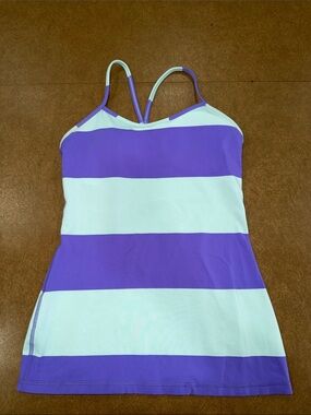 Lululemon Athletica Lavender and Light Blue Strappy Padded Sports Bra • Size XS